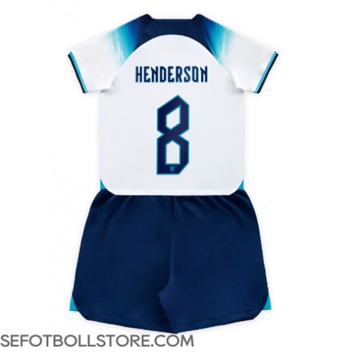 England Jordan Henderson #8 Replika babykläder Hemmaställ Barn VM 2022 Kortärmad (+ korta byxor)